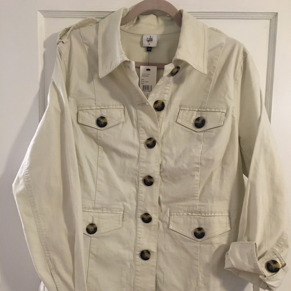 Cabi Kenya Jacket Bone Size Large NWT